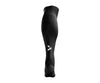 black football playing sock with white logo